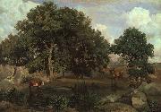  Jean Baptiste Camille  Corot Forest of Fontainebleau oil on canvas